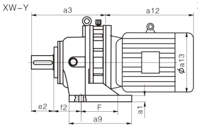 Мотор-редуктор XWE-Y0.55-42-385-W1