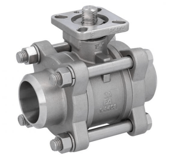 Кран шаровый Kugelhahn DN32, PN64, 1.4408/PTFE-FKM, Anschweißenden, ISO 5211, DIN3202-S13