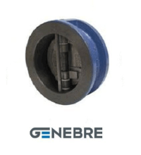 Клапан обратный двустворчатый GENEBRE 2401 13 DN125 PN16, корпус - GJL-250 (GG25), пластины - AISI316 (CF8М), уплотнение - NBR, М/Ф