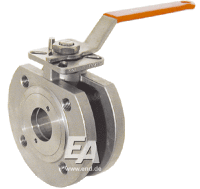 Кран шаровый-ZK, DN40, с приводом-EE, EW100 Ed./PTFE-FKM, рукоятка, с возвратной пружиной