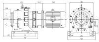 Мотор-редуктор циклоидальный  BWY42 i=121 Y4 wide-frequency motor