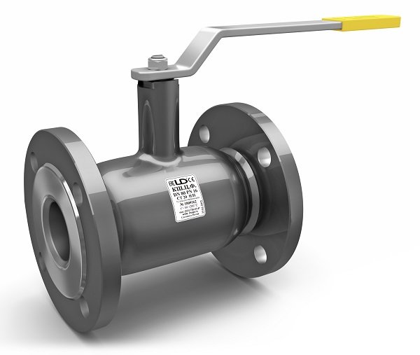 Кран шаровой стандартно проходной LD КШЦФ PN40, Сталь 20 / Нерж. сталь 1.4021 / PTFE, фланец/фланец